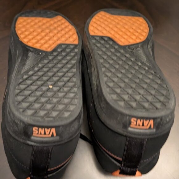 S7 VANS Stat Black/Orange Sneakers - Picture 7 of 10